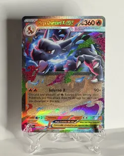 Mega Charizard X ex 013/094 Phantasmal Flames Ultra Rare Holo Pokemon Card NM - Image 1