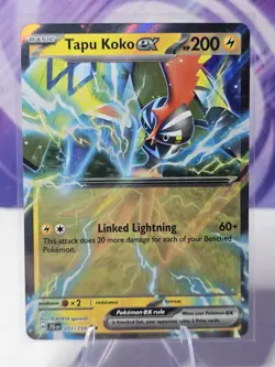 Tapu Koko EX 051/159 Pokemon SV09: Journey Together Holo Double Rare Card NM - Image 1