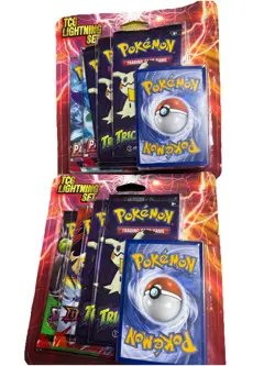 Pokemon TCG Lightning Set 4+ Packs + 1 BONUS Card Bundle Factory Sealed 2 Sets - Image 1