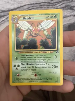 Beedrill 18/75 Neo Discovery LP Pokemon Card - Image 1