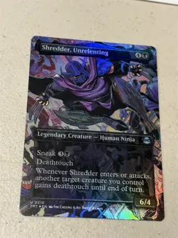mtg borderless foil Shredder Unrelenting, TMNT, unplayed - Image 1