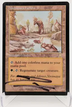 MTG Urza's Destiny - Yavimaya Hollow - Artist Signed Douglas Schuler - LP - Image 1