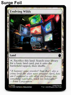 Evolving Wilds (Surge Foil) 0065 - TMC Teenage Mutant Ninja Turtles TMNT MTG NM - Image 1