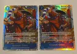 One Piece TCG Kouzuki Oden ST22-005 Super Rare Near Mint English x2 Full Art - Image 1