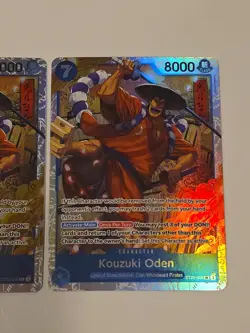 One Piece TCG Kouzuki Oden ST22-005 Super Rare Near Mint English x2 Full Art - Image 3