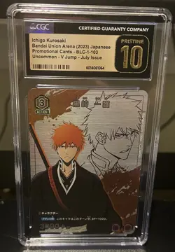 2023 Bandai Union Arena Japanese Ichigo Kurosaki CGC 10 Pristine - Image 1