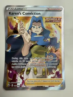 Karen's Conviction (Full Art) 193/198 Chilling Reign Ultra Rare Pokemon Card - Image 1