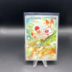 Scorbunny 225/217 IR NM Illustration Rare 2026 Pokemon Mega Ascended Heroes Card - Image 1