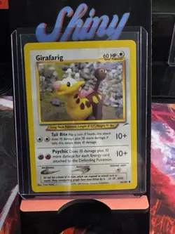 Pokemon Girafarig Neo Destiny 66/105 WOTC 2002 Common TCG Card Yuka Morii - Image 1