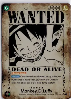 One Piece TCG Wanted Poster Monkey D Luffy OP13-118 SEC Trading Card TCG - Image 3