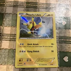 Pikachu Libre 30/30 Sun & Moon Exclusive Ultra Rare Holo Pokemon Card HP - Image 1