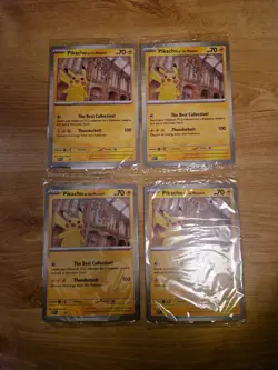 Pokemon Pikachu At The Museum x Natural History London Jumbo Card - Sealed x4 - Image 1