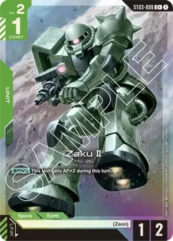 Zaku II Alternate Art Foil - ST03-008 C+ NM - Gundam TCG Card Game - Image 1