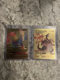 Charizard Vmax Gold Foil Charizard Gx Gold Foil Vmax Blue DX lot of 4 cards - Image 2