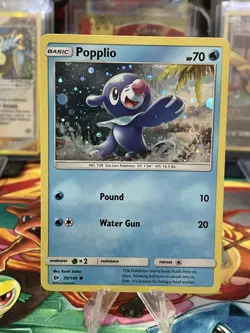 Popplio 39/149 Cosmos holo Pokemon Card (Sun & Moon Base Set) - Image 1