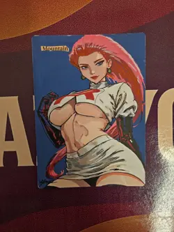 MTG Mountain Jessie Pokemon Waifu Alter Hand Painted by BAZAYO 18+ One of a Kind - Image 4