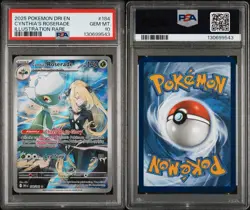 PSA 10 CYNTHIA'S ROSERADE #184 2025 POKEMON DESTINED RIVALS ILLUSTRATION RARE - Image 3