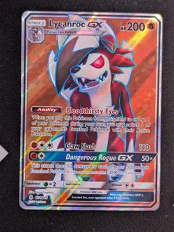 Lycanroc GX 138/145 Pokemon TCG Guardians Rising Sun Moon Full Art Rare Card NM - Image 1
