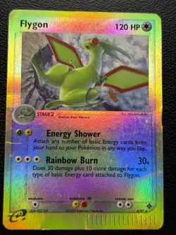 2003 Pokemon FLYGON 4/97 Ex Dragon Set REVERSE HOLO Foil Rare Card e-Reader HP - Image 1
