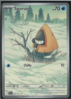 Snorunt 227/217 Illustration Rare IR Ascended Heroes Pokemon TCG Near Mint - Image 1