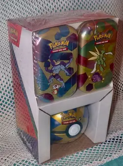 Pokemon Paldean Fates Mini Tins with PokeBall Tin 3-Pack - Image 3