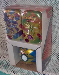 Pokemon Paldean Fates Mini Tins with PokeBall Tin 3-Pack - Image 5