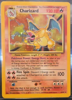 Pokemon Charizard 4/102 Base Set Holo Rare 120 HP Wizards of the Coast - Image 1