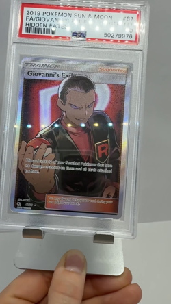 2019 POKEMON SUN & MOON HIDDEN FATES #67 FA/GIOVANNI'S EXILE PSA 10 GEM MINT - Image 2
