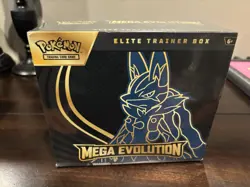 Pokemon TCG Mega Evolution Lucario Elite Trainer Box ETB Factory Sealed DMG C - Image 1