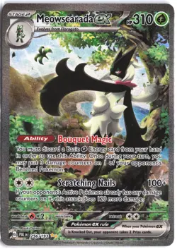 Meowscarada ex 256/193 Special Illustration Rare Paldea Evolved Pokemon - Image 1