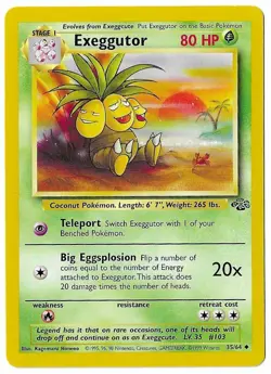 Exeggutor 35/64 - Jungle - Regular - Unlimited - Pokemon TCG - WoTC - 1999 - LP - Image 1