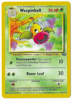 Weepinbell 48/64 - Jungle - Regular - Unlimited - Pokemon TCG - WoTC - 1999 - NM - Image 1