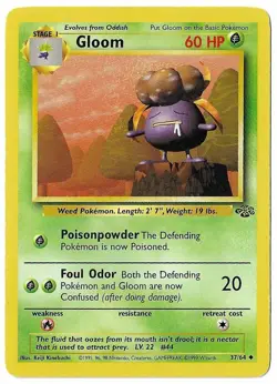 Gloom 37/64 - Jungle - Regular - Unlimited - Pokemon TCG - WoTC - 1999 - MP - Image 1