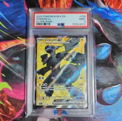 2025 Zekrom EX PSA 9 Mint Pokemon BLK Ultra Rare Tera Holo #158 - Image 1