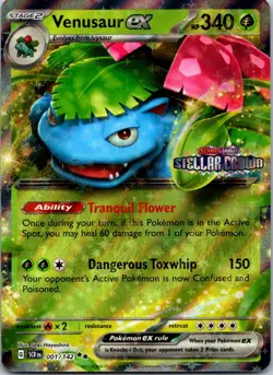 Venusaur ex (Stellar Crown Stamp) Double Rare Miscellaneous Cards & Products 001 - Image 1