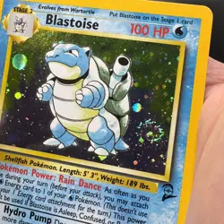 Pokemon TCG - Blastoise 2/130 Holo - Base Set 2 With Swirl 🌀 - Image 3