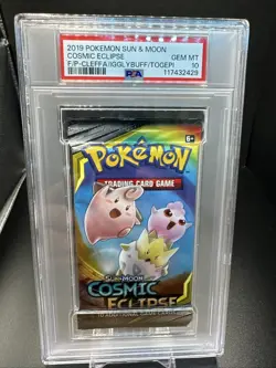 Cosmic Eclipse PSA 10 GEM MINT Booster Pack 2019 Sun & Moon 10 820650801556 - Image 1