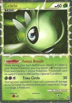 Moderately Played Celebi Prime - 92/102 - Super Rare Holo Pokemon Triumphant - Image 1