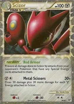 Moderately Played Scizor Prime - 84/90 - Super Rare Holo Pokemon Undaunted - Image 1