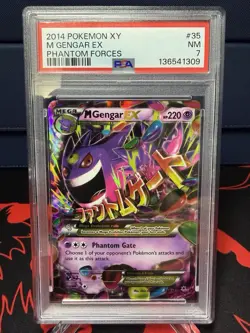 Pokemon TCG M Gengar EX Ultra Rare Holo XY Phantom Forces 35/119 PSA 7 - Image 1