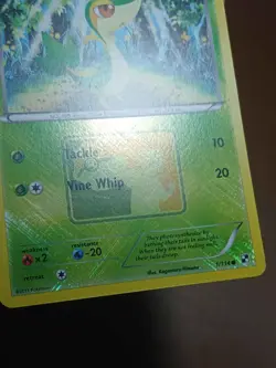 MP Snivy 1/114 Pokemon - Crosshatch Reverse Holo Black and White Base - Image 3