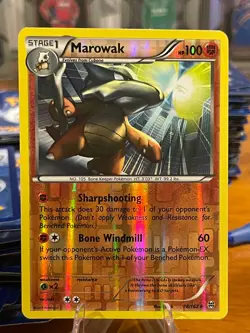 2015 Pokemon XY Breakthrough Marowak 78/162 Rare Reverse Holo Stage 1 MP - Image 1