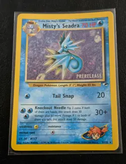 MISTY'S SEADRA - Gym Heroes 9/132 - HOLO Rare - Pokemon - PRERELEASE - Near Mint - Image 1