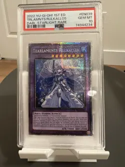 Yu-Gi-Oh TCG Tearlaments Rulkallos 1st Edition Starlight Rare DABL-EN039 PSA 10 - Image 1