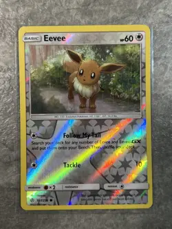 Eevee 167/236 Pokemon TCG Sun Moon Sm-Cosmic Eclipse Reverse Holo (Near Mint) N1 - Image 1