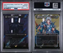 2025 MTG FF SURGE FOIL CECIL, DARK KNIGHT/CECIL, REDEEMED PALADIN PSA 10 - Image 1