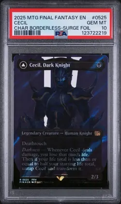 2025 MTG FF SURGE FOIL CECIL, DARK KNIGHT/CECIL, REDEEMED PALADIN PSA 10 - Image 2