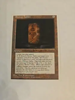Mtg 4th Edition Bronze Tablet (Never Played) - Image 1