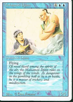 MAGIC THE GATHERING REVISED BLUE RARE MAHAMOTI DJINN lp - Image 1