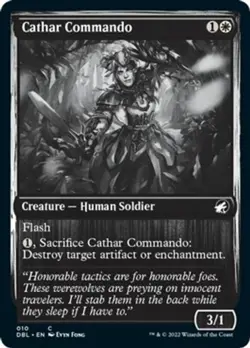 MTG - Cathar Commando - Foil - Innistrad: Double Feature - NM, English Magic FLA - Image 1